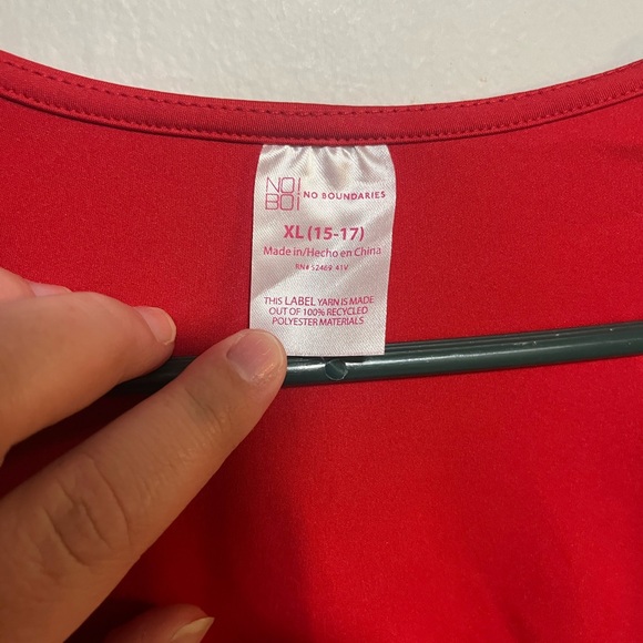No Boundaries Vibrant Red Short Sleeve Top - Picture 2 of 4
